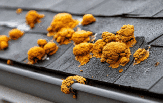 Roof treated with Scotchgard protection in New England to prevent algae growth and maintain durability in harsh weather conditions