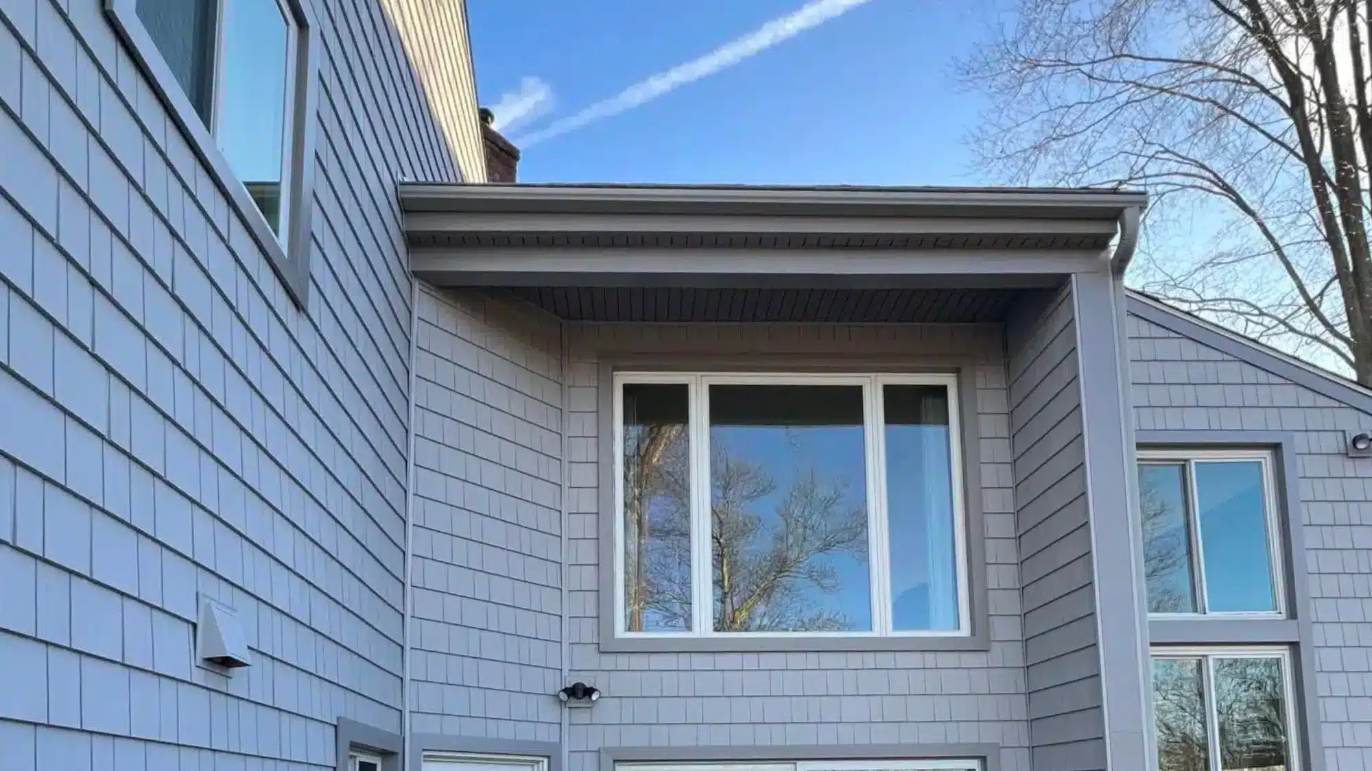Gutter guards installed on a Windsor home to maintain proper drainage and prevent seasonal clogs