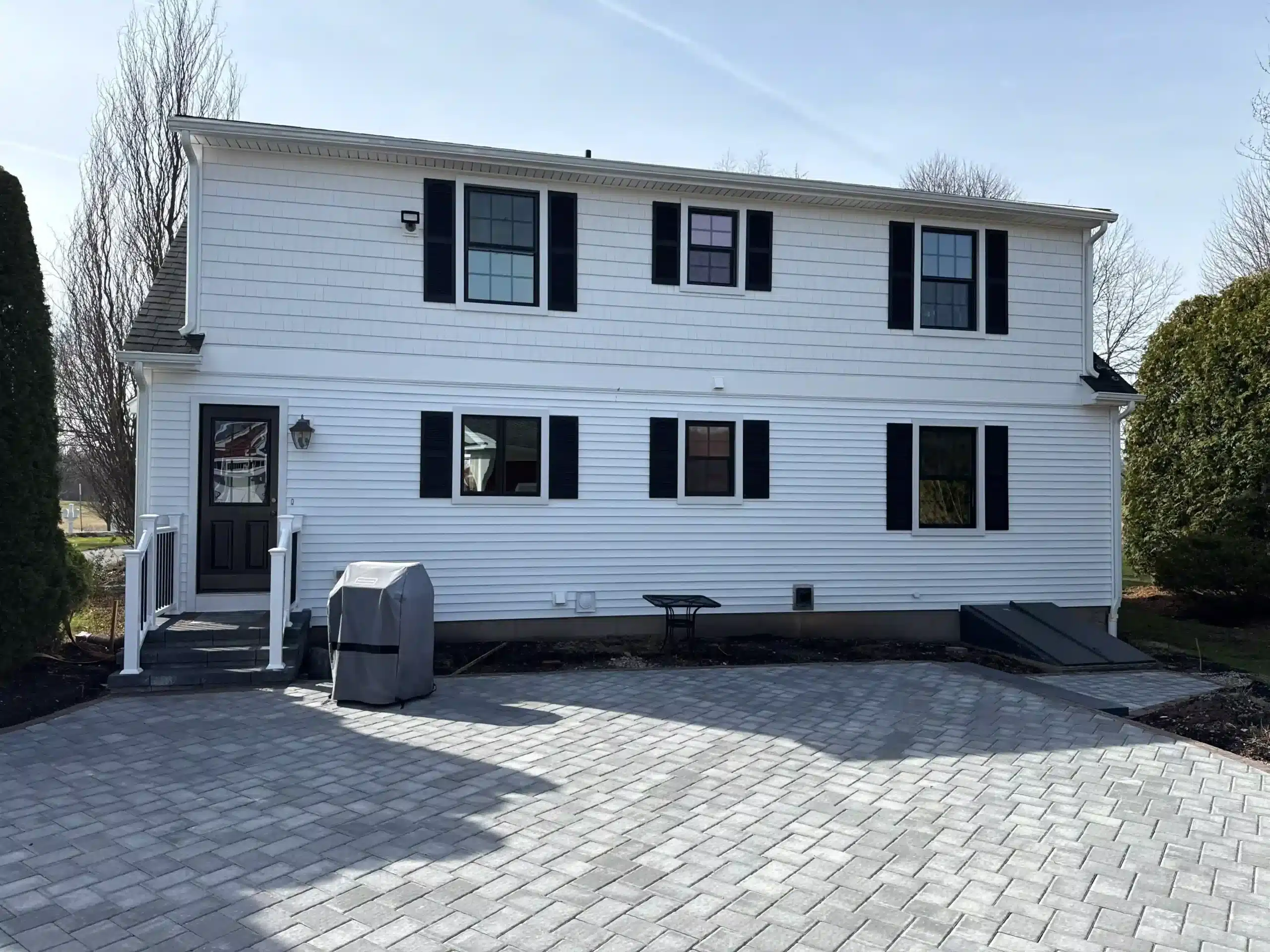 custom-home-exterior-upgrades-suffield-ct Custom home exterior upgrades on a residential property in Suffield, CT