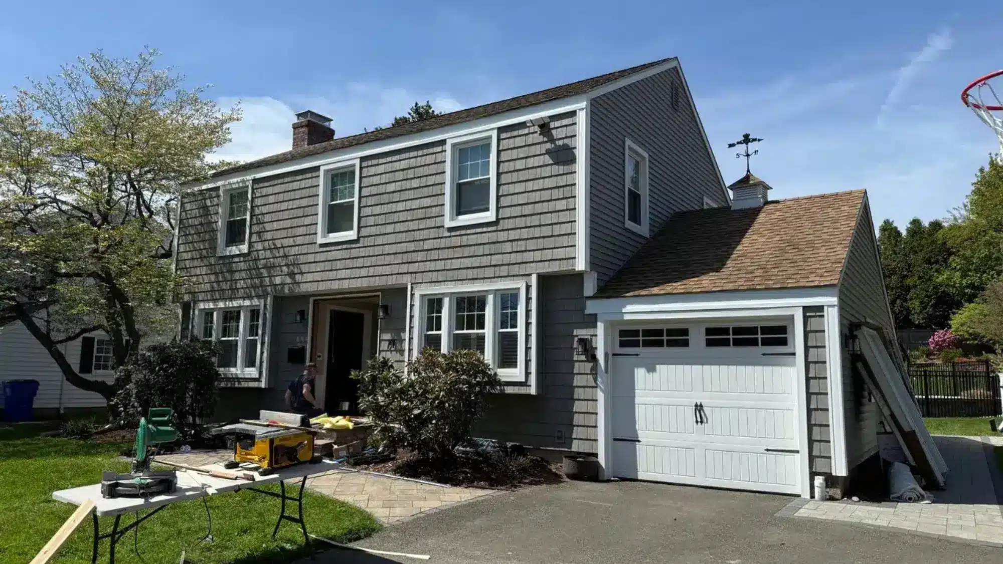 Beautiful home with new vinyl siding installation completed